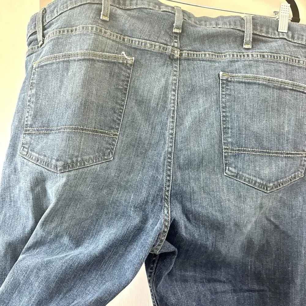 Foundry Supply Co Mens Jeans 50x32 Flex Denim Blue Straight Leg Big Tall Stretch